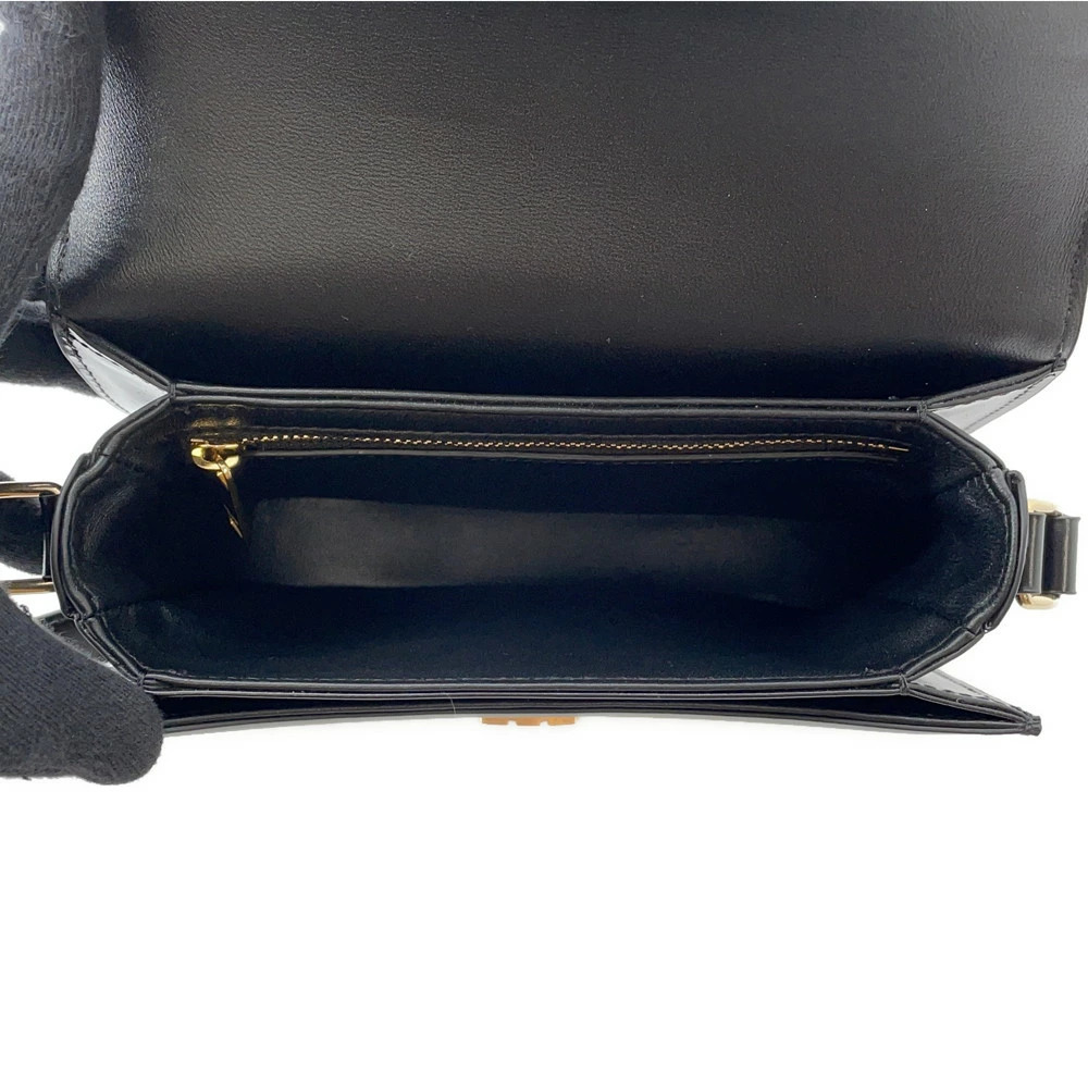 Celine Triomphe Teen Buzas Shoulder Bag Leather Black - Picture 5 of 12